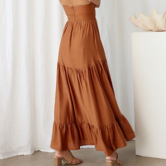 FORTUNATE ONE LET'S FLY AWAY MAXI DRESS in Terracotta - Picture 2 of 5